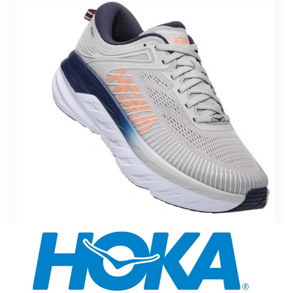 HOKA One One Bondi 7 Cushioned Road Running Size 10.5 Preowned Condition